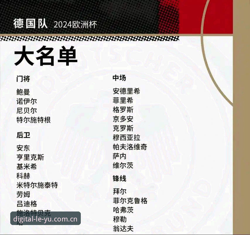 乐鱼靠谱吗 德国队大名单公布,诺伊尔回归是否预示冠军之路?在乐鱼平台正式版一探究竟